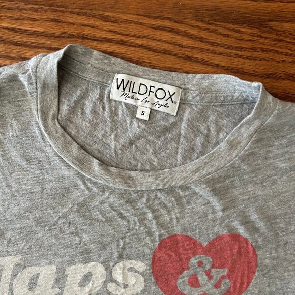Wildfox Slouch Tee Naps & Snacks Crew Neck Short Sleeve graphic tee Size Small - Picture 3 of 7